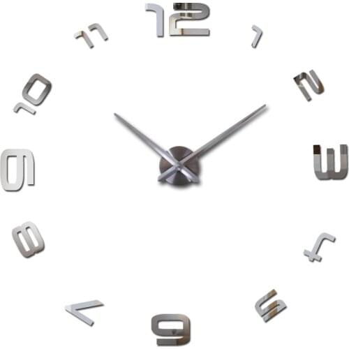 New real quartz selling metal modern watch large 3d diy wall clock home decor gift silent clocks watches