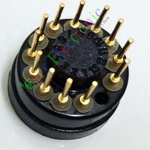 Wholesale and retail 20pc 12pin bakelite Vacuum TUBE SOCKETS valve AUDIO accessories amp DIY parts free shipping