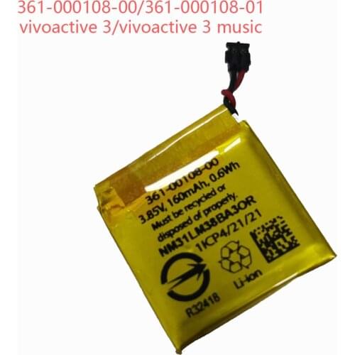Rechargeable Accumulator Battery 361-00108-00 361-00108-01 For Garmin Vivoactive 3 Music Watch Replacement
