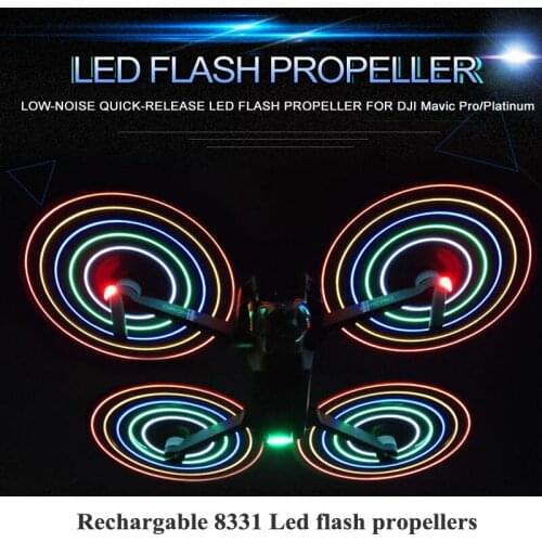 Rechargable Mavic Pro combo Platinum spare parts LED flash propeller 8331 free shipping