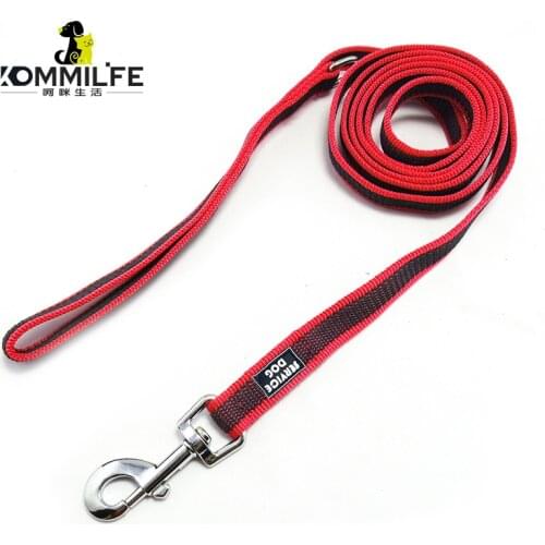 KOMMILIEF Durable Nylon Dog Leash Lead 1-2M Length Pet Training Leash for Medium Large Dogs Outdoor Walk Dog Traction Rope