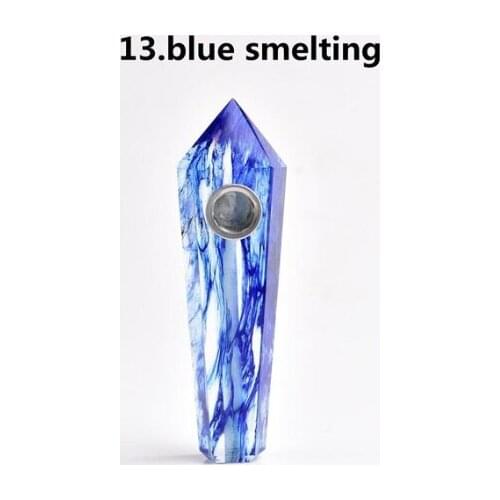 Drop Shipping Natural clear melting White Crystal Smoking Pipe+strainer quartz stone healing wand Free Shipping X21