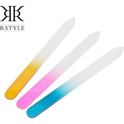 ROSALIND Colorful 3PCS/Lot Gel Manicure Tools Nail Files Durable Crystal Glass File Buffer Polish Device Nail Art Decorations