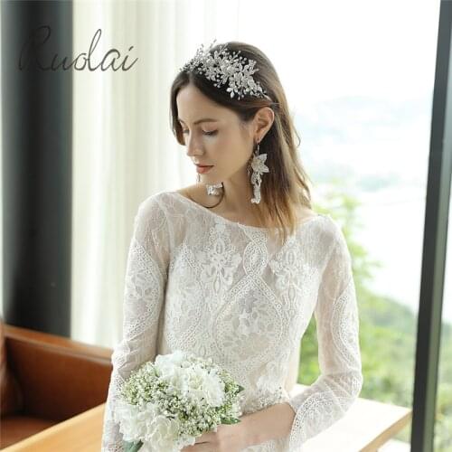 Luxury Wedding Tiara Rhinestone Crystal Bridal Headpiece Princess Crown European Style Jewelry Women Accessories Head wear HD45