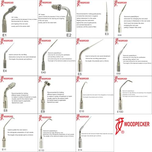 Woodpecker Scaler Endo Tip E1 E2 E3 E3D E4 E4D E5 E5D E8 E9 E10D E11 E11D E14