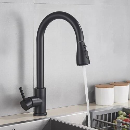 Kitchen Pull Faucet 360 Degrees Rotation Multi-function Two Ways To Get Out Of The Water Stainless Steel Faucet For Kitchen Sink