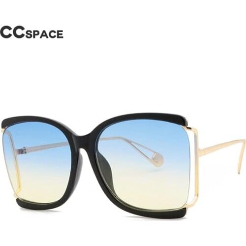 46861 Oversized Half Frame Luxury Sunglasses Fashion Men Women Shades UV400 Vintage Glasses
