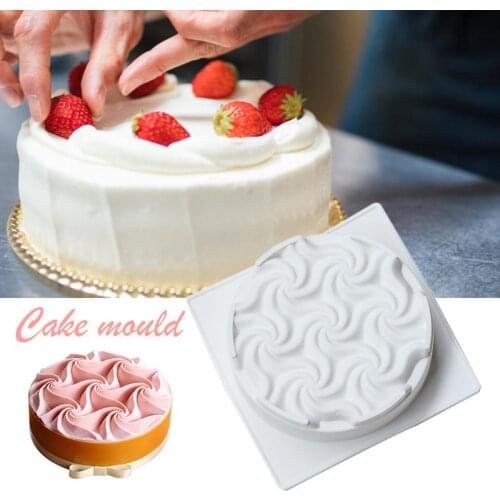 Spiral Flower Cake Mold Silicone Baking Utensils Innovative French Dessert Cake Mould Dessert Model Spiral Baking Tools #BW