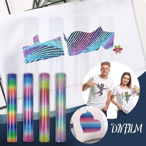 DIY Garment Reflective Sticker Candy Iridescent Clear Transparent Vinyl Heat Transfer Iron On Film Cricut Silhouette Paper Art