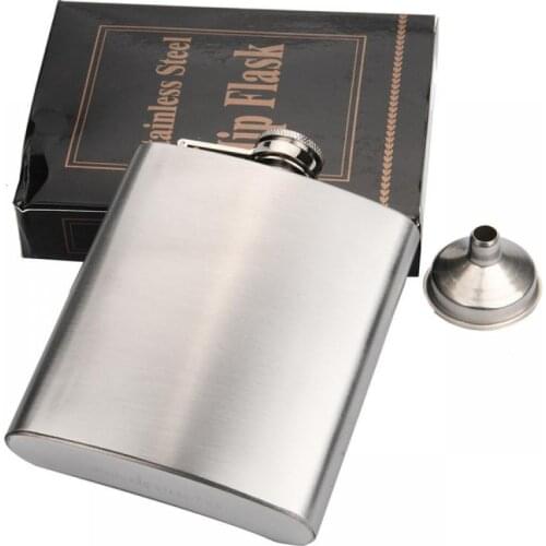 1/4/5/6/8/10Oz Stainless Steel Hip Liquor Flask Whiskey Alcohol Pocket Wine Bottle with Funnel Gift Travel Wine Cup with Box