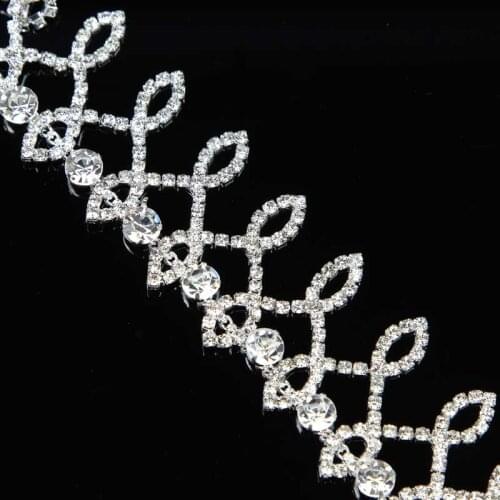 10Yards Tassel Fringe Rhinestone Trim Crystal Stones Beaded Wedding Bridal Sash Applique Bling Bling