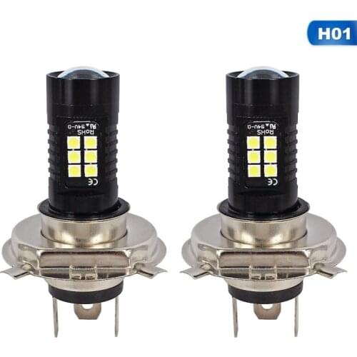 2pcs H4 3030 21led LED Headlight Bulb Beam Kit 21W 800LM 6500K Car Light Headlamp Driving Lights car Styling Auto Fog Light Bulb