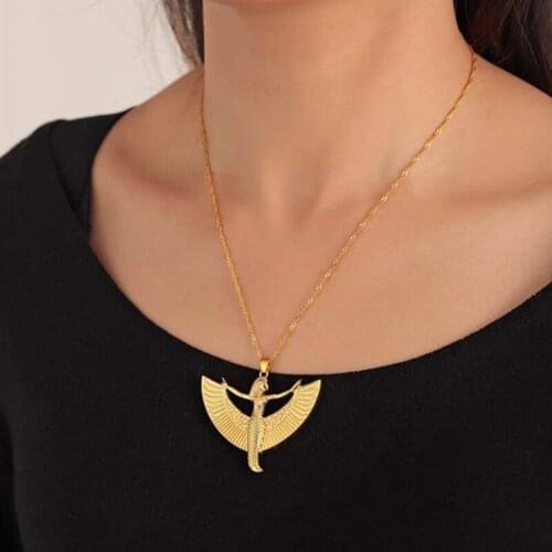 2021 Trend Isis Goddess Necklace for Women Egyptian Occult Deity Necklace Pendant Jewelry For Lover