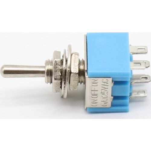 Promotion! 5pcs 3 Position 2P2T DPDT ON-OFF-ON Miniature Mini Toggle Switch 6A 125V
