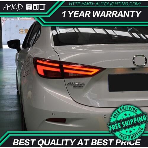AKD tuning cars Tail lights For Mazda 3 Mazda3 Axela 2014-2018 Taillights LED DRL Running lights Fog lights angel eyes Rear park