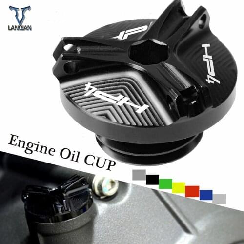 Motorcycle Accessories Aluminum Motorbike Engine Oil Cup Plug Sump Cap Cover Engine For BMW HP4 HP-4 2013-2014 with HP4 logo