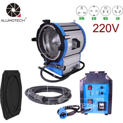 ALUMOTECH Pro HMI 2500W 220~250V Fresnel Light Daylight Compact 2.5/4KW Ballast + Cable Video Camera