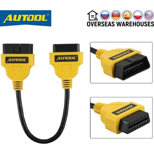 AUTOOL OBD2 Extension Cable Extend Obdii Connector OBD Adapter For Launch IDIAG Easydiag Pro Pro3 V+ GOLO Mdiag ELM327 AL519