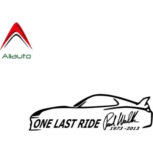 Aliauto Personality Car Sticker One Last Ride Rip Paul Walker Fashion Vinyl Waterproof Reflective Creative Decal,17cm*5cm