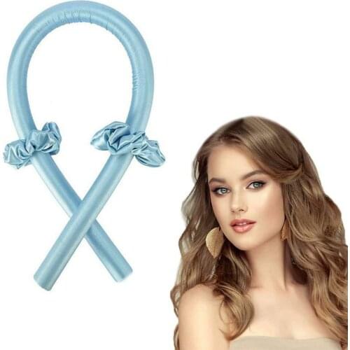 Heatless Hair Curlers For Long Hair No Heat Silk Curls Headband Soft Foam Hair Rollers Curling Ribbon And Flexible Rods