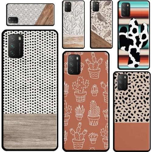 Boho Botanical Leaf Cow Cactus For Xiaomi Mi 11 Ultra 9T 10T Pro Mi Note 10 Lite Phone Case For POCO X3 Pro M3 F1 F2 F3