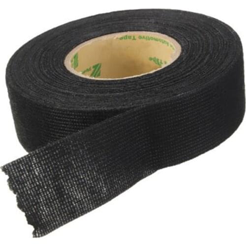 Black Flannel 15m Car Auto Wiring Harness Anti Rattle Self Adhesive Felt Tape Sticker