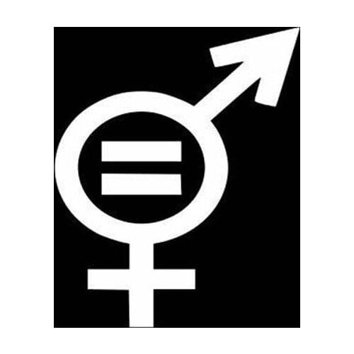 Black/Sliver Gender Equality Sticker Vinyl Car Decal Waterproof Sticker Art Bumper Car Window Cool Decor S1000