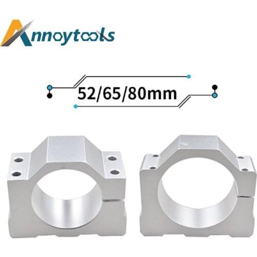 CNC Spindle Motor fixture 52mm,65mm,80mm Spindle Clamping bracekt Aluminium fixture for CNC Spindle
