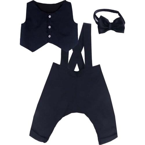 Baby Mika Baby Boy Rompers Bowtie Suit Gray Baby Boy Knitted Set Zero Sleeve Rompers Interlock