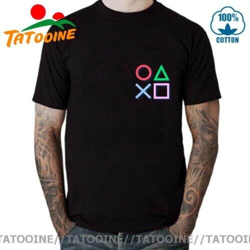 Tatooine Pocket design PS gaming T shirt Xbox Game Play Station T-shirt Hip Hop Streetwear tshirt PS1 PS2 PS3 PS4 PS5 Gamer Tees