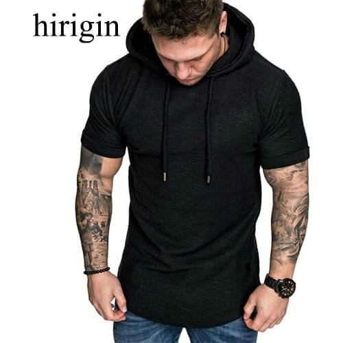 Hirigin Mens Sweatshirt Short Sleeve Autumn Spring Casual Hoodies Top Boy Blouse Tracksuits Sweatshirts Hoodies Men