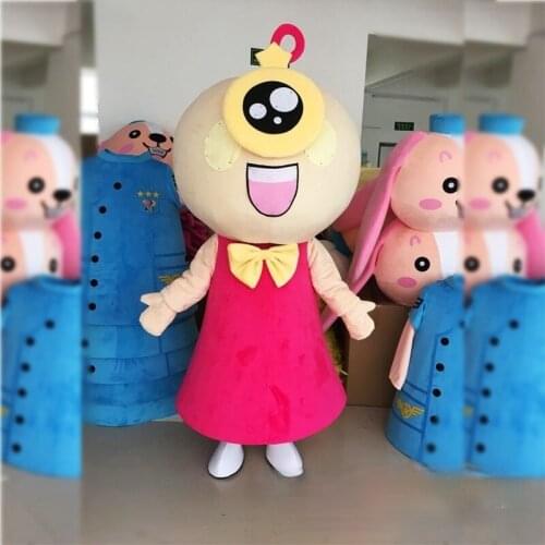 Kawais Big-eyed Girl Cartoon Puppet Costume Single-eyed Character Doll Dress Large Man Wearing Puppet Props Custom