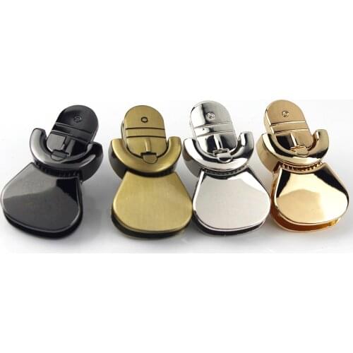 1x Metal Bag Tongue Lock Clasp Push Lock Closure Catch Buckles Leather Craft Women Bag Purse Handbag Accessories 1-15/16"