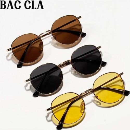 BAC CLA Metal Round Sunglasses Ocean Transparent Color Lens Eyewear for Men Women Fashion Stylish Sun Glasses Driving Spectacles