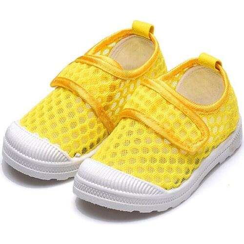 Fashion Kids Shoes Childrens Sneakers Casual Soft Air Mesh Breathable Hook & Loop Candy Color Toddlers Boys Girls Sports Shoes