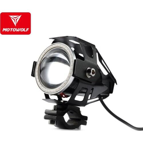 MOTOWOLF Universal Motorcycle spotlight Led light Refit super bright light External bulb flashing laser headlight