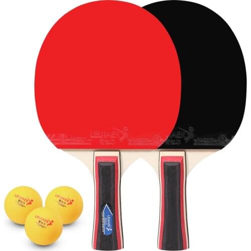 2 Player Set Table Tennis 2 Table Tennis Bats Rackets with 3 Ping Pong Balls for Students Beginners For School And Home