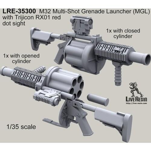 1:35 M32 multi-mirror launcher (MGL) and Trijicon RX01 red dot sight