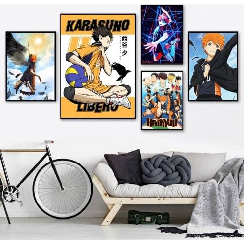 Wall Art Home Haikyuu Anime Japan Yellow Decor Canvas Print Painting Modern Poster Living Room Modular Pictures No Frame Artwork