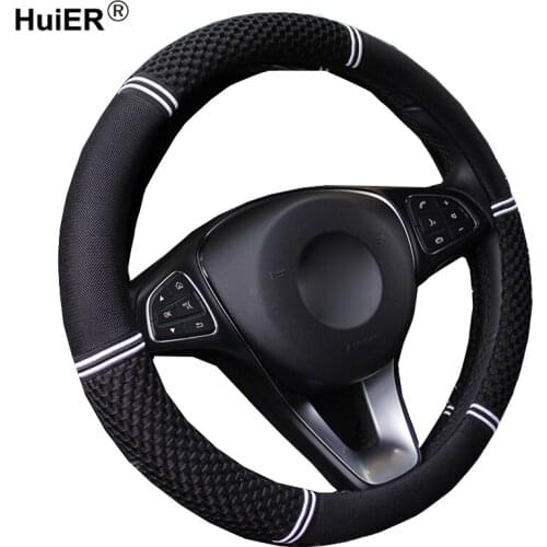 6 Colors Car Steering Wheel Cover Sports Fashion Ice Silk 3D Massage Grid Braid on the Steering-wheel Volant Auto Car Styling