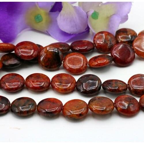 Orange turkey Turkey Stone coin shape 12mm loose beads 15" DIY women handmade design suitable for making ornaments