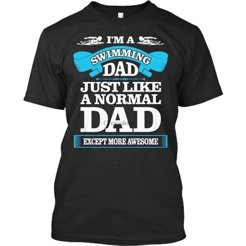 Swimming Dad Except Much Cooler Swimming T Shirt Personalized Gifts Custom Tee Sweatshirt Hoodie Black