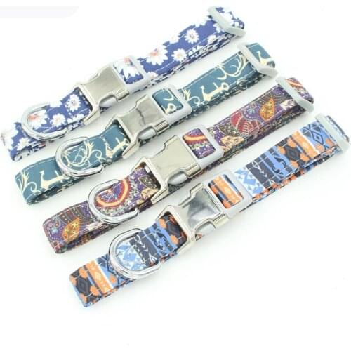 EXCELLENT ELITE SPANKER Pet Dog Collars Metal Buckle Collar Double Printed Dog Collars Walking Dog Collars Pet Supplies