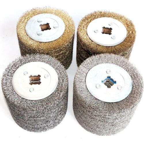 1 piece Stainless Steel Wire Brush Wheel Wood Open Paint Polishing Deburring Wheel for Electric Striping Machine