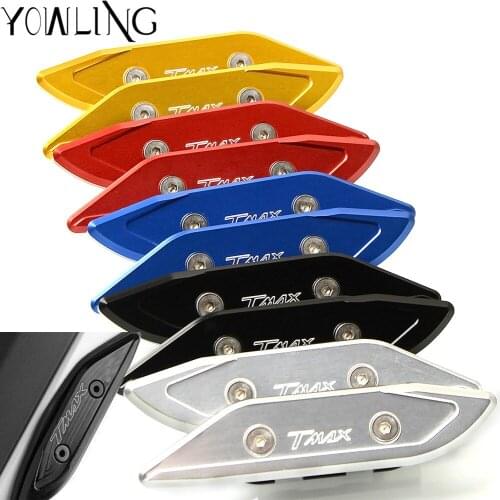 With TMAX LOGO Hole Windshield Mirror Code Motorbike CNC Mirror Hole Cap Cover For Yamaha Tmax 530 2012 2013 2014 2015 2016 2017