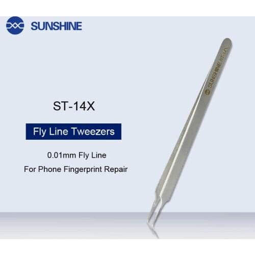 ST-14X 0.01mm Fly Line Special Tweezers Professional Phone Fingerprint Repair Fly Line Precision Tweezers Stainless Steel