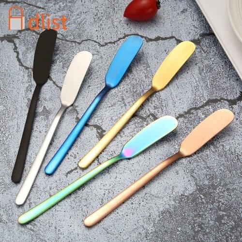 Stainless Steel Western Cutlery Butter Knife Cheese Dessert Jam Spreaders Cream For Pie/Pizza/Cheese/Pastry Breakfast Tool