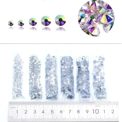 1368pcs Mixed Sizes Cтразы Moonlight Hot Fix Rhinestone Flatback Crystal Glass Stone Hotfix Rhinestone For Wedding DIY