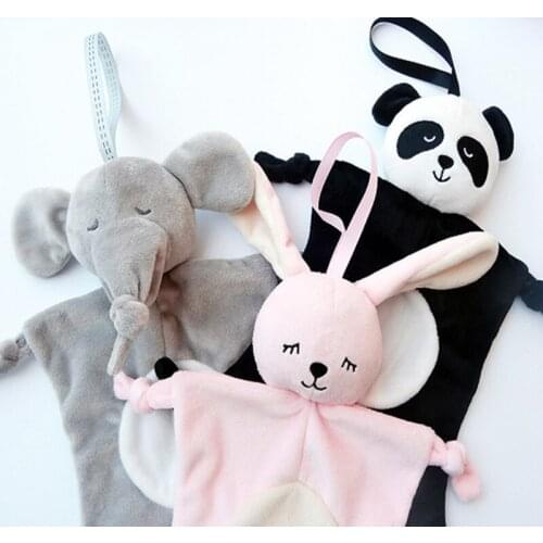 Newborn Toddler Baby Soothing Towel Baby Toys Animal Rabbit Monkey Panda Infant Baby Soft Soothe Towel Educational Plush Toys