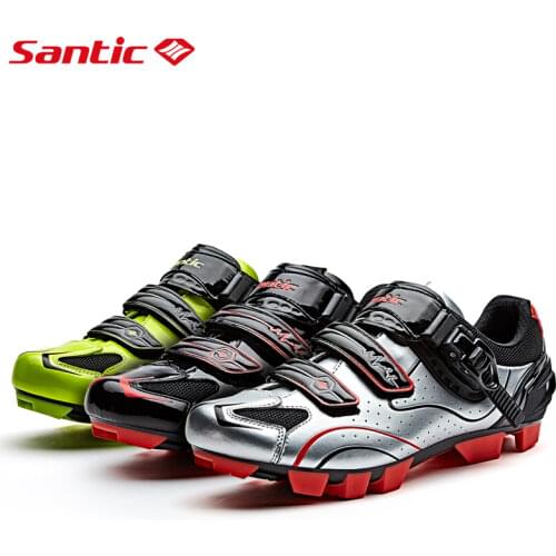Santic MTB Cycling Shoes for Men SPD Mountain Bike Lock Shoes Bike Accessories Breathable Self-Locking Shoes